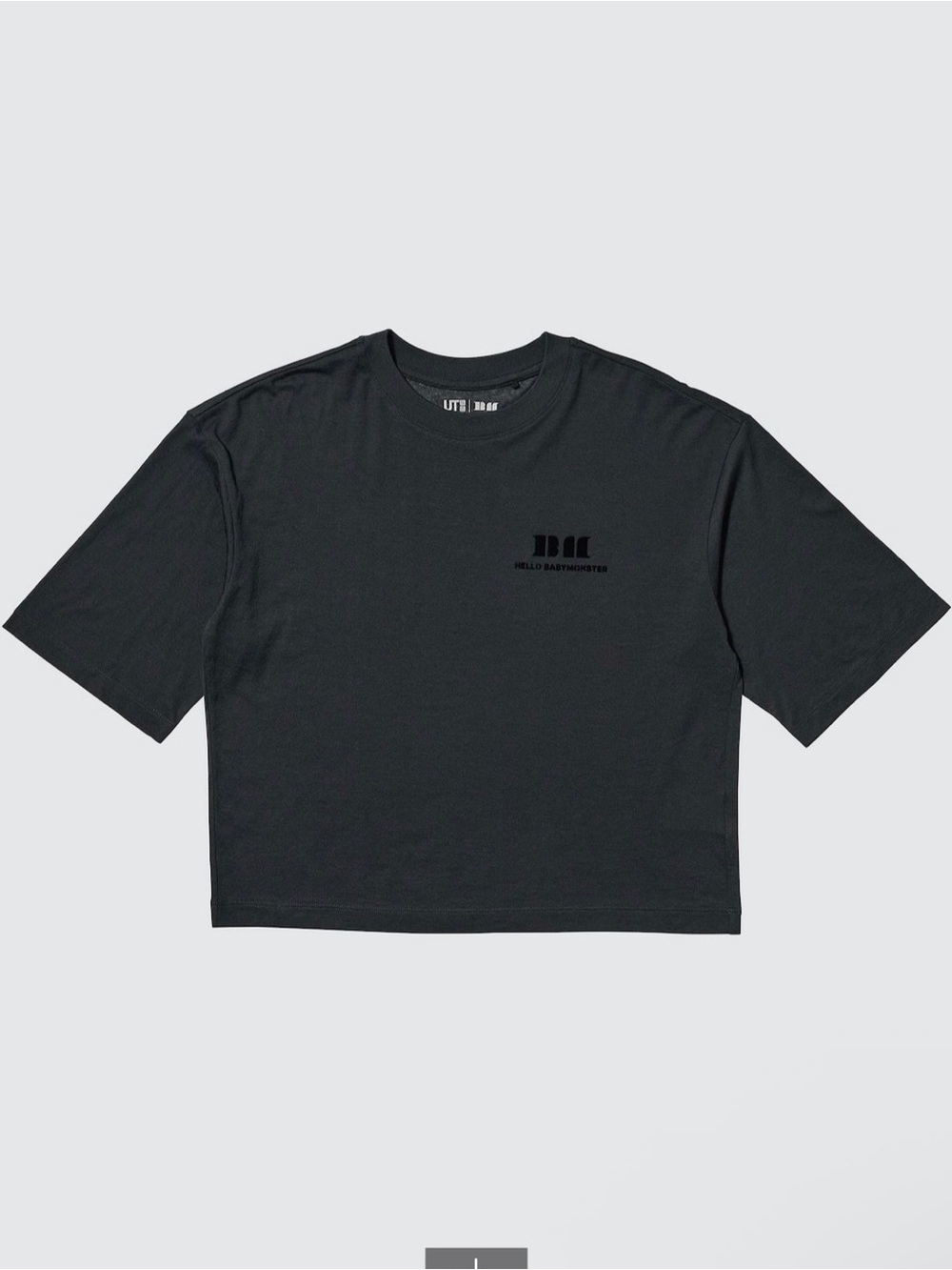 BABYMONSTER UT Cropped Graphic T-Shirt | Sheer- Black- L